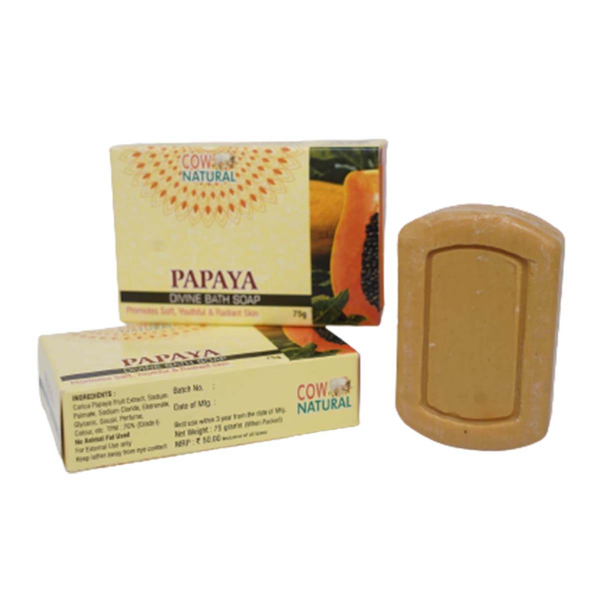CowNatural Papaya Herbal Soap